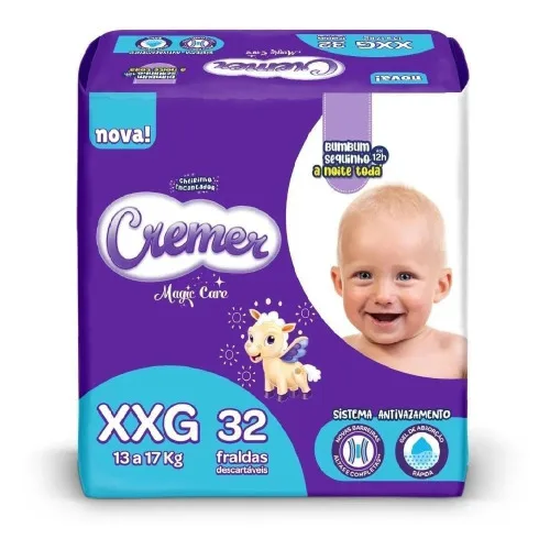 FRALDA DESCARTÁVEL CREMER MAGIC CARE XXG - 32 UNIDADES - CREMER