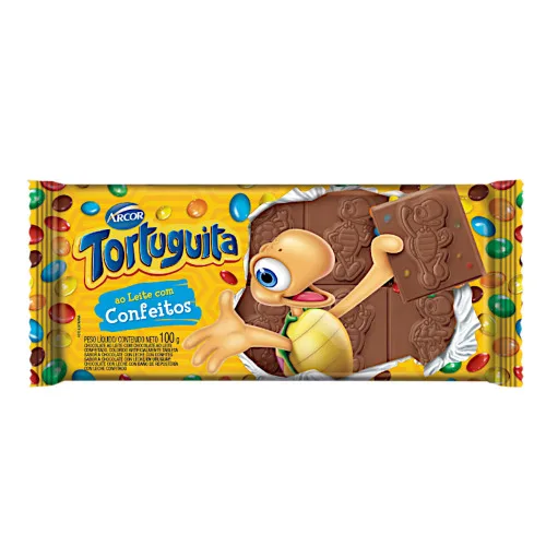 Choc Tablete Arcor Tortuguita 100g Confeito - ARCOR