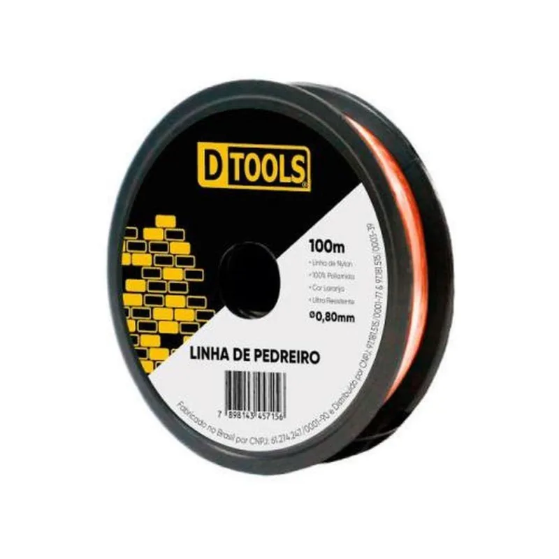 Linha Para Pedreiro 25655 Com Maior Durabilidade Laranja Dtools 0,80mm