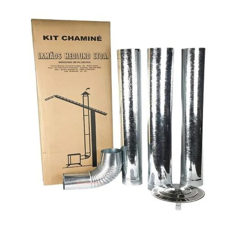 Kit Chaminé Galvanizado N Graus 110 Com Curva Chapéu Fixo Lambiase
