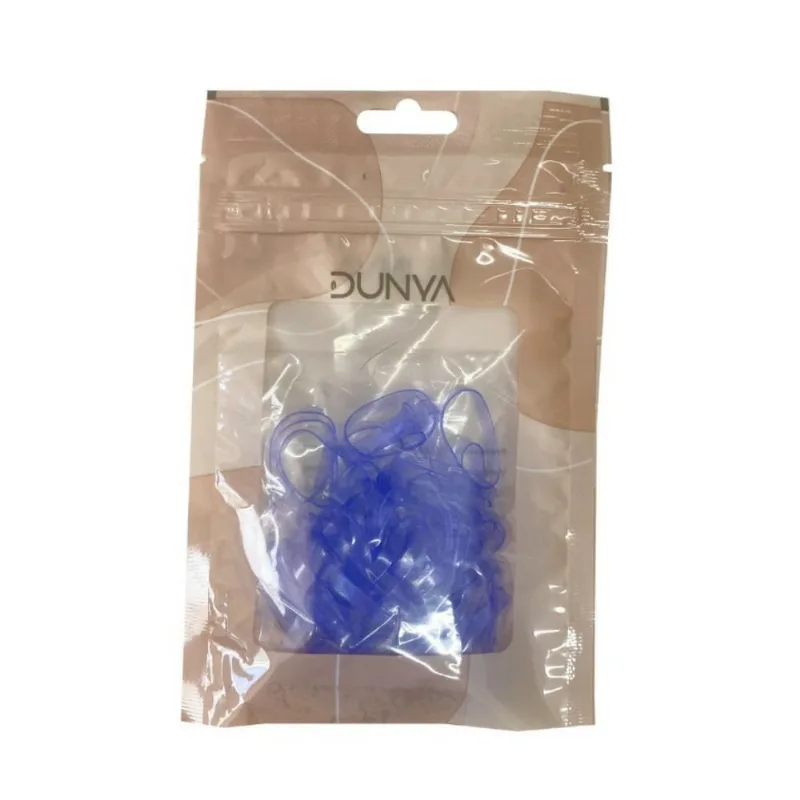 Elastico Silicone Para Cabelo Dunya Pequeno Transparente 50 Unidades