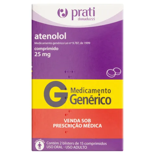 Atenolol 25 Mg 30 Comprimidos Prati Donaduzzi Genérico - WALL FRAME