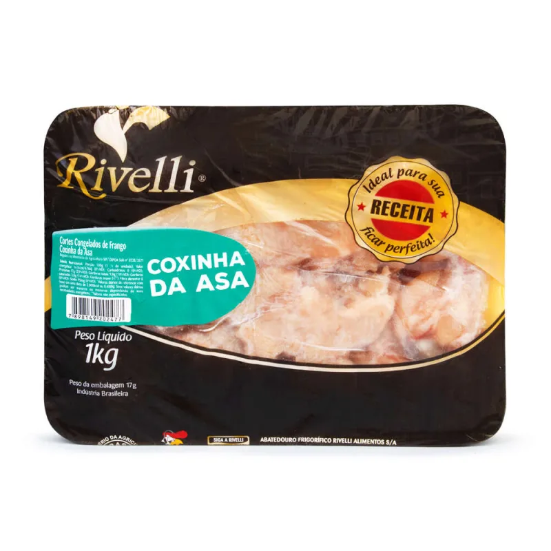 Coxinha de Asa de Frango Rivelli Bandeja 1kg - Rivelli - Carnes E Peixes