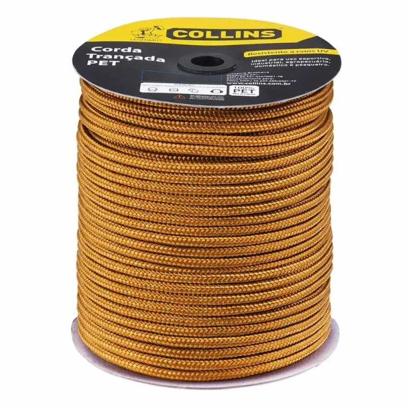 Corda Pet Trançada 10mm 147m 840 Kgf Ouro Collins