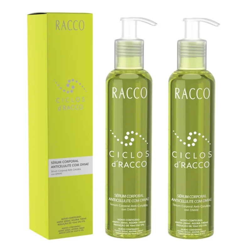 Kit c/2 Sérum Corporal Anticelulite com dmae Ciclos D'Racco 190ml