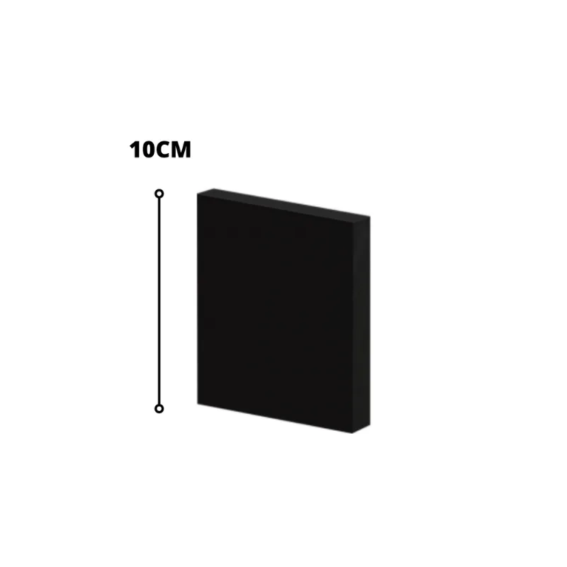 Guarnição Poliestireno 10cm Liso Preto 40010 Arquitech