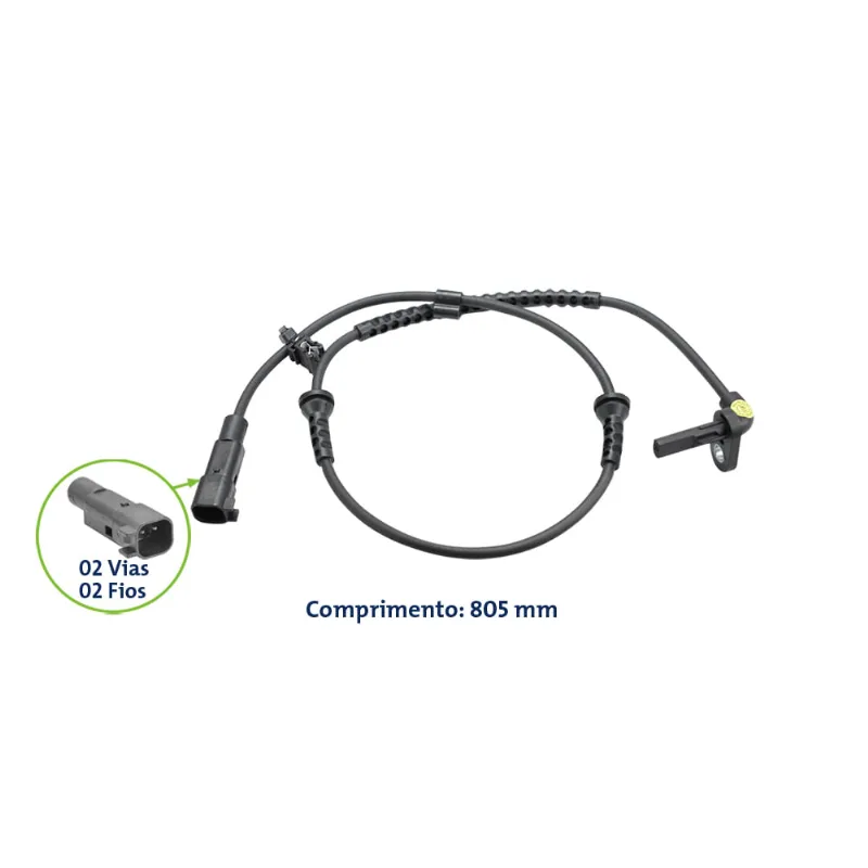 Sensor de ABS Dianteiro Onix Prisma Spin Cobalt 13/18 Sonic 12/14 Anxt Direito