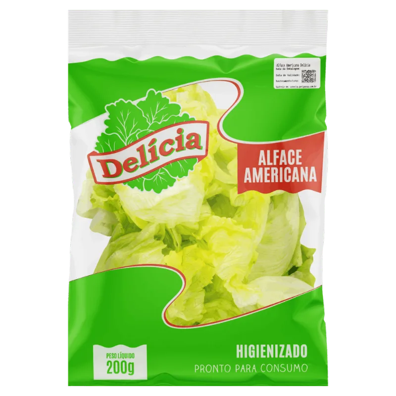 Alface Americana Higienizada Delícia 200g