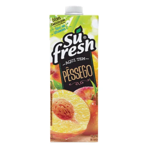 BEBIDA ADOÇADA PÊSSEGO SUFRESH CAIXA 1L - SUFRESH