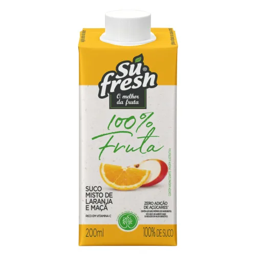 SUCO LARANJA E MAÇÃ SUFRESH CAIXA 200ML - SUFRESH