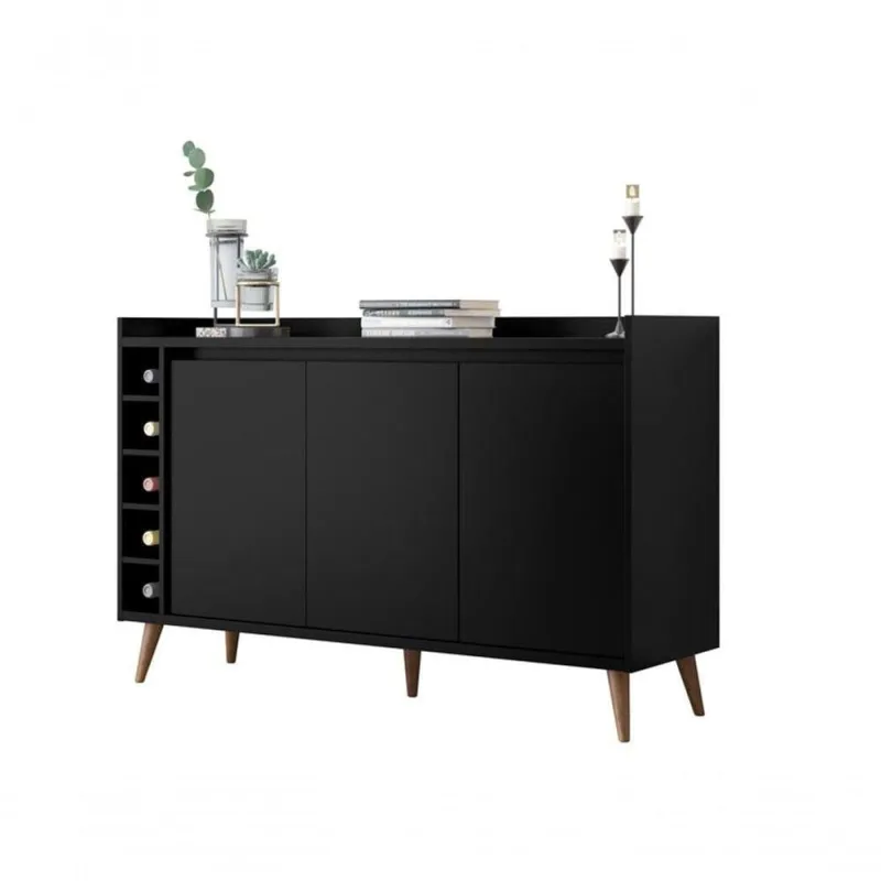Buffet Com Adega Estilo Preto - Moveisaqui - OUTRAS - Móveis