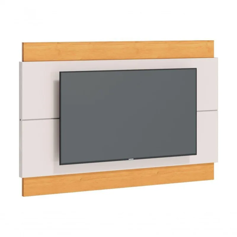 Painel Para Tv Classic 1.4 Off White Com Nature - Imcal Móveis - OUTRAS - Móveis