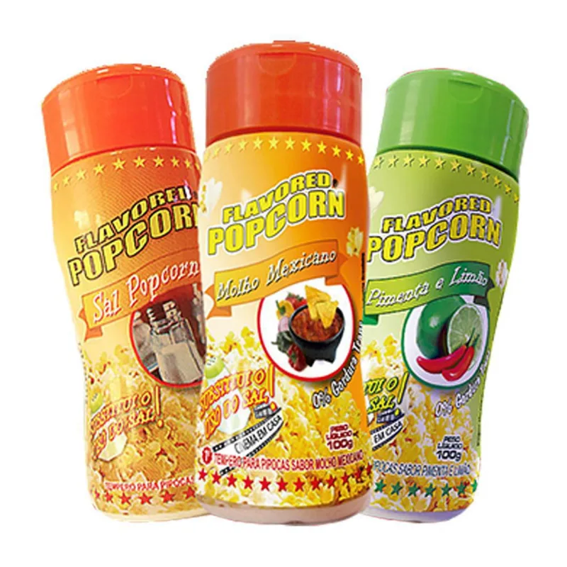 Combo Nº 7 - Pimenta E Limão, Molho Mexicano E Sal Popcorn
