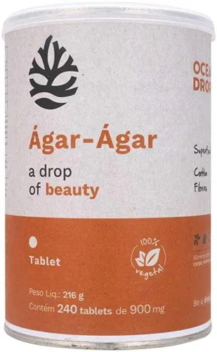 Agar Agar 240 Tabletes Ocean Drop - OCEAN DROP
