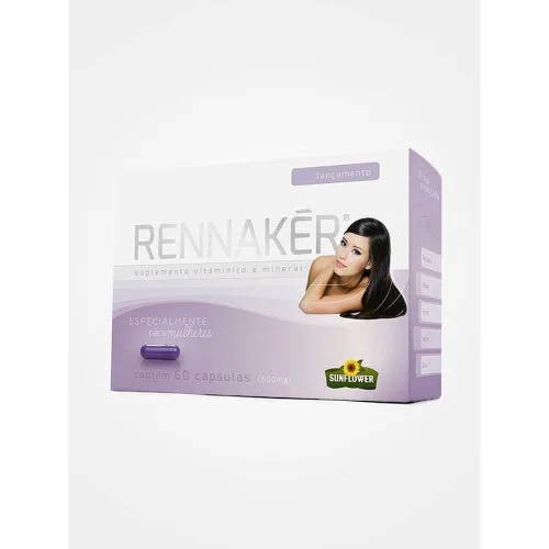 Rennaker 500mg 60 Caps Sunflower - VITAVIT - Higiene E Beleza