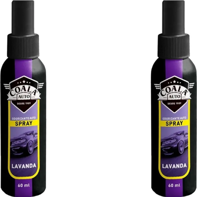 Kit 2 Odorizante Auto Spray 60ml Coala Fragrância Lavanda