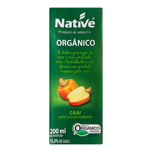Néctar Orgânico Caju Native Caixa 200ml - NATIVE