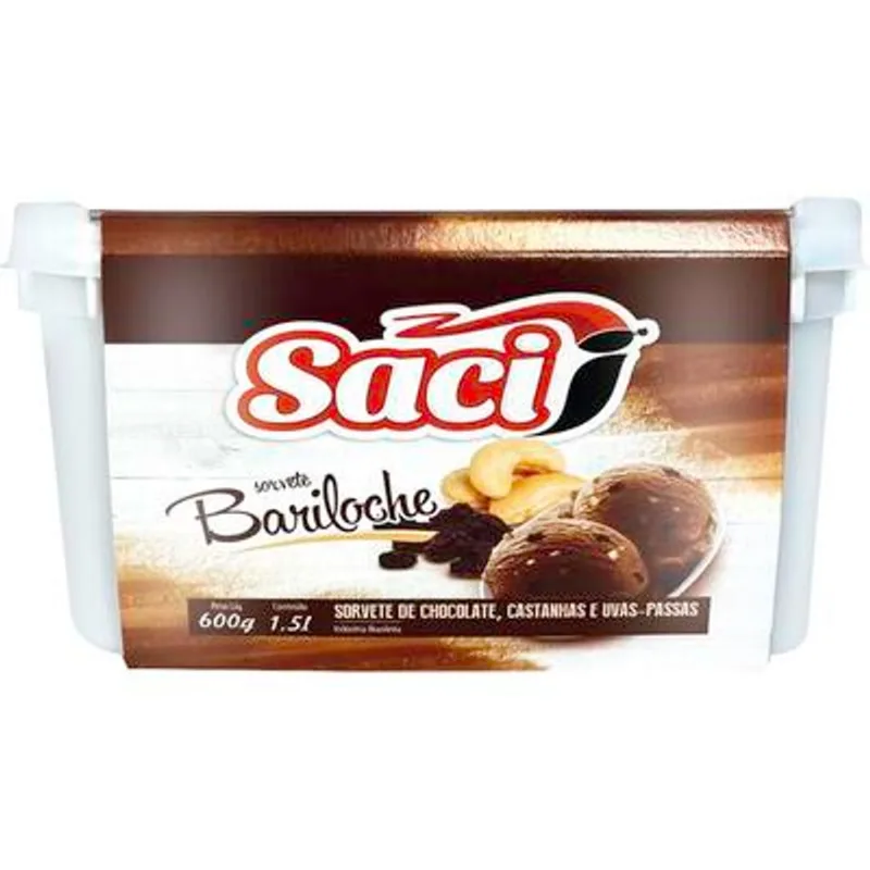 Sorvete Saci Bariloche 1,5L