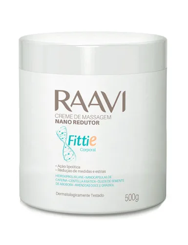 CREME DE MASSAGEM NANO REDUTOR FITTIE RAAVI 500 G - RAAVI