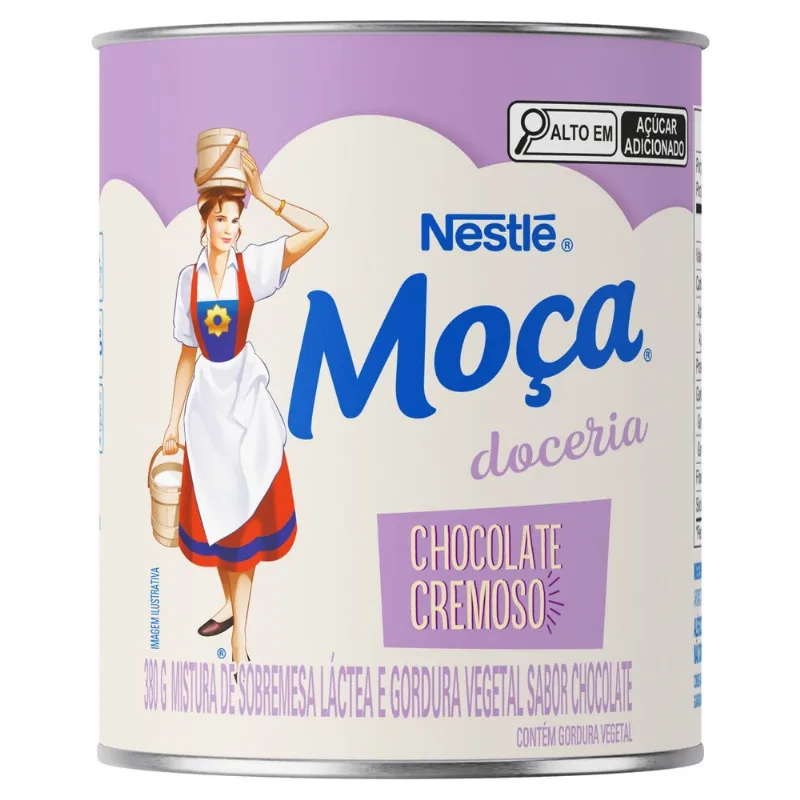 Doce Nestlé Moça Doceria Chocolate Cremoso Lata 380g