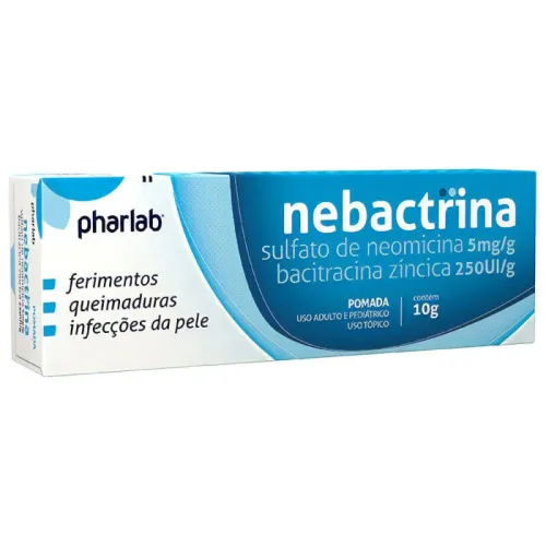 Nebactrina 250 Ui/g 5 Mg/g Pomada Pharlab Similar - Farmácia