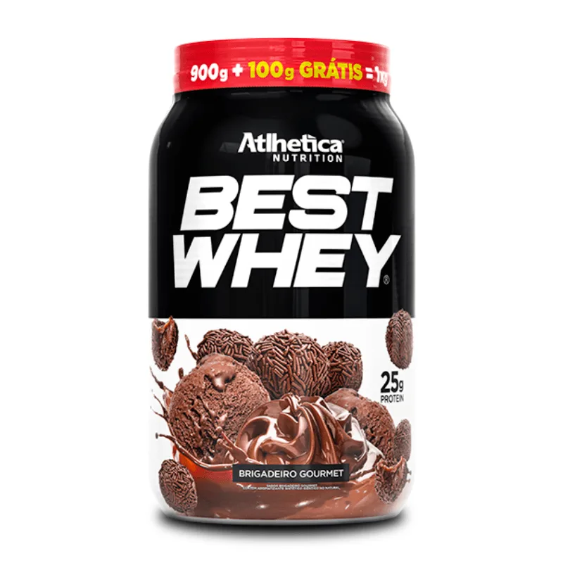 Best Whey Protein Brigadeiro Gourmet Atlhetica 900g + 100g grátis - Atlhetica - Suplementos