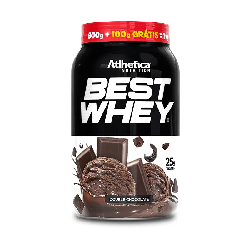 Best Whey Protein Double Chocolate Atlhetica 900g + 100g grátis - Atlhetica - Suplementos
