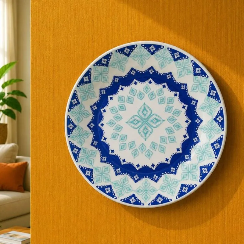 Prato Decorativo Raso Parede Suporte Casa Sala Cozinha 25cm Prato Raso Parede Lola - Genérico