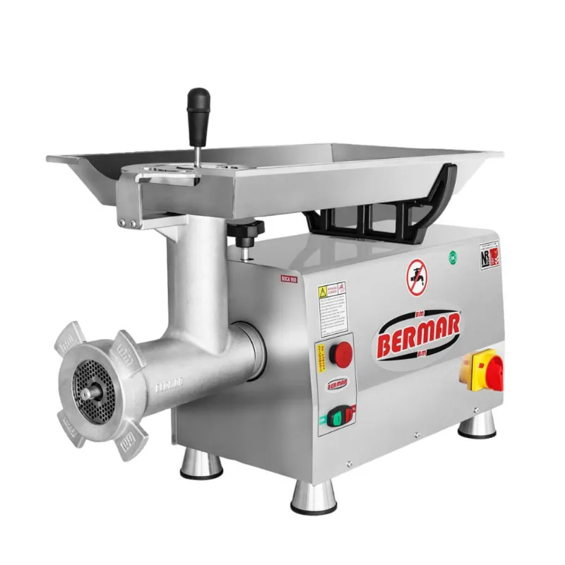 Moedor de Carne Bermar Boca 98 com Disco Pré-Cortador Bocal Inox BM-93 Monofásico 127V