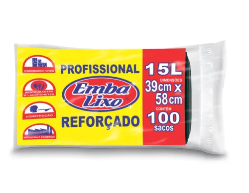 S.LIXO EMBALIXO PRO.REFO 15L C/100 - EMBALIXO - Plásticos