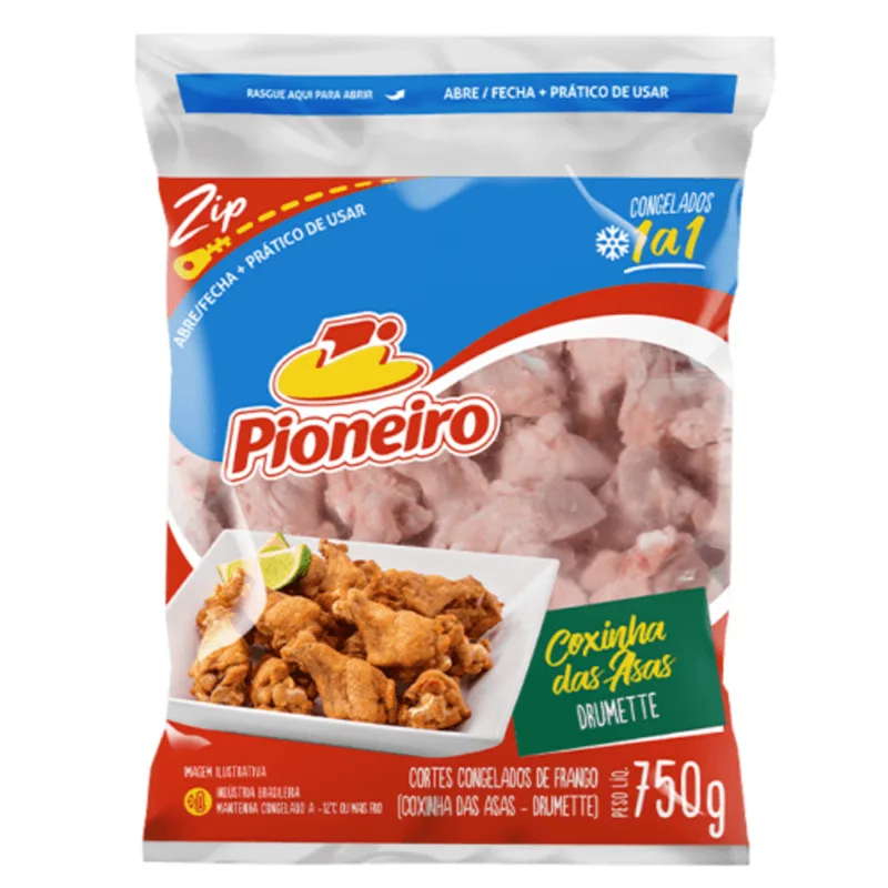 Coxinha da Asa de Frango Pioneiro IQF Temperada 750g