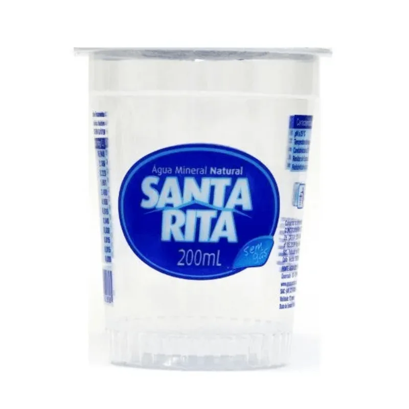 Água Mineral Santa Rita Sem Gás Copo 200ml