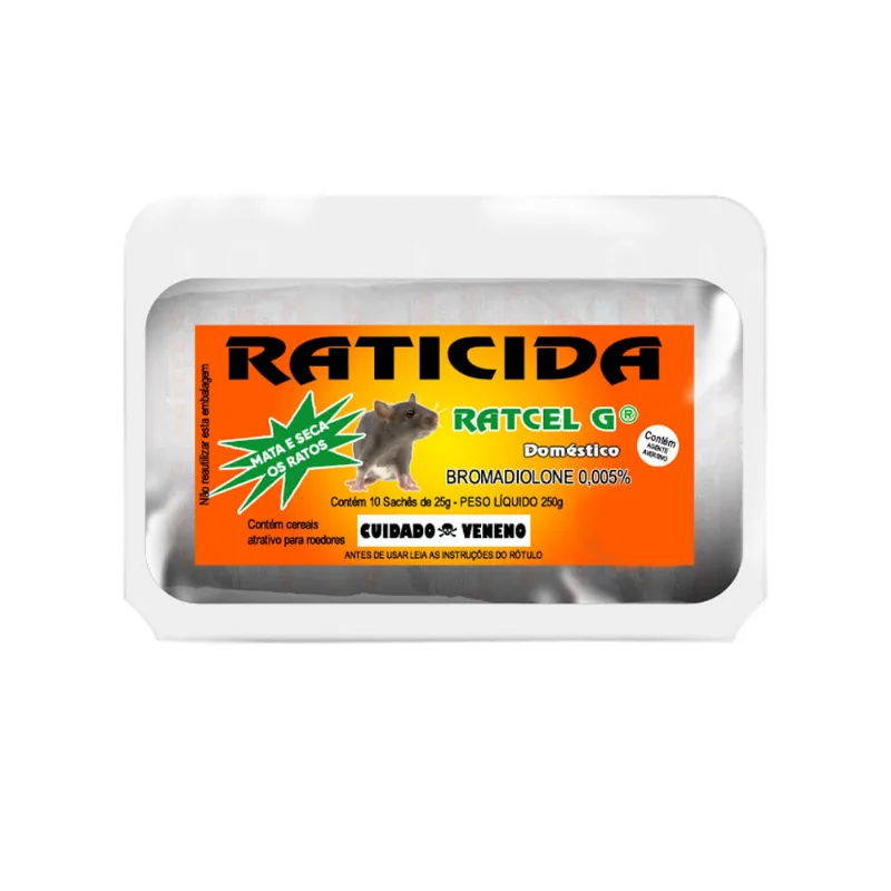 Raticida Ratcel em Sachês Tecnocell 250 g