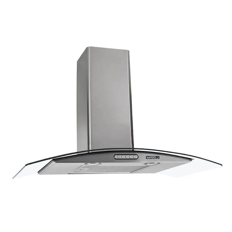 Coifa De Parede 80cm Vidro Curvo Duto Slim 110v 110v