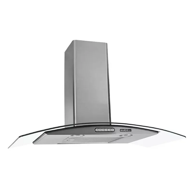 Coifa de Parede Nardelli Vidro Curvo Duto Slim 90cm Inox 127V