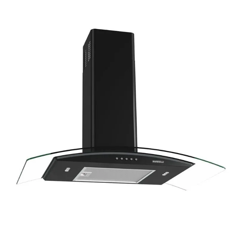 Coifa De Parede Clean Vidro Curvo Black 80cm Preto 220v 220v