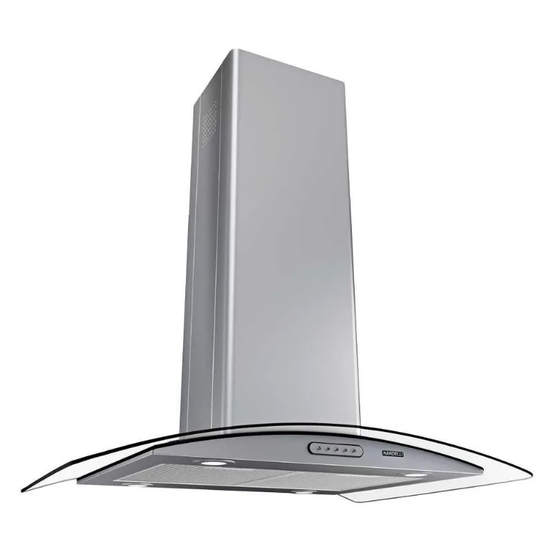 Coifa Ilha 75Cm Vidro Curvo 3 Velocidades Inox Inox 220V 220v