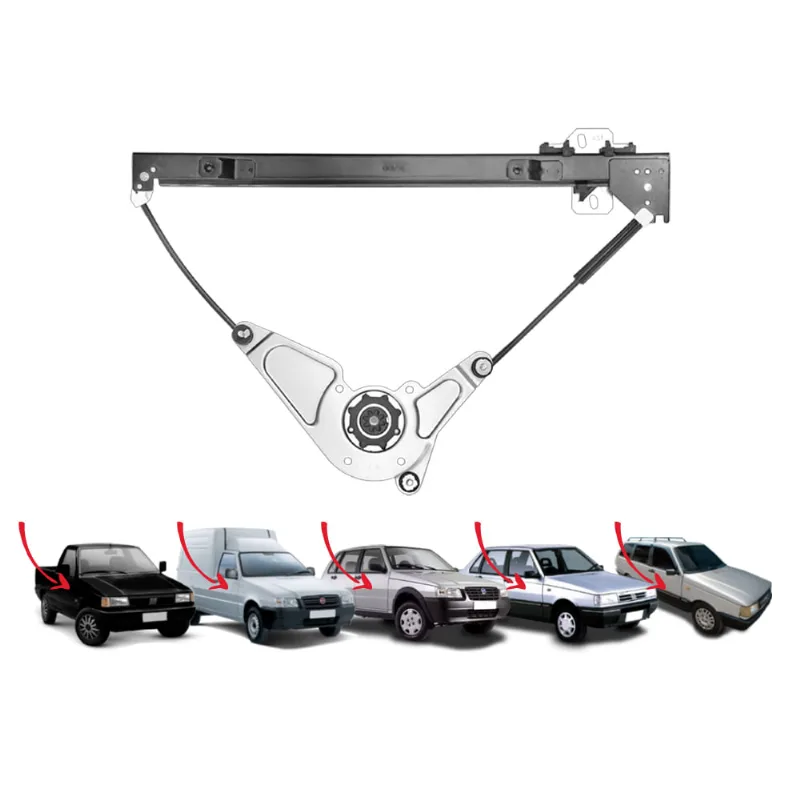 Máquina Vidro Elétrica Dianteira Uno Fiorino 1991 até 2013 Motor Mabuchi Zinni e Guell Direito