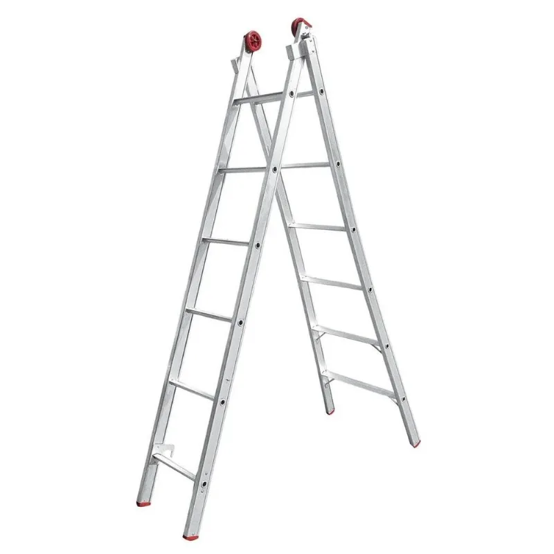 Escada Dupla Extensiva De Alumínio Worker 2x12 6,60m