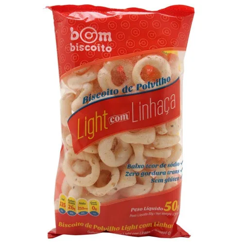 Biscoito Polv Light Com Linhaca 50gr - BOM BISCOITO