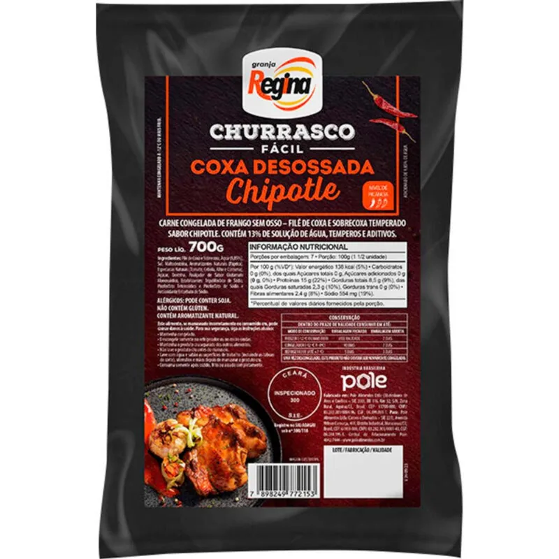 Coxa Desossada de Frango Regina Cong Chipotle 700g