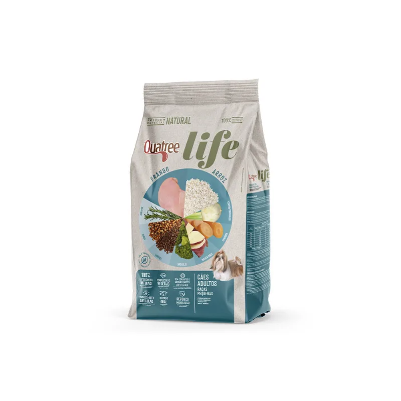 Ração Quatree Life Cães Adultos Raças Pequenas Frango 10,1kg