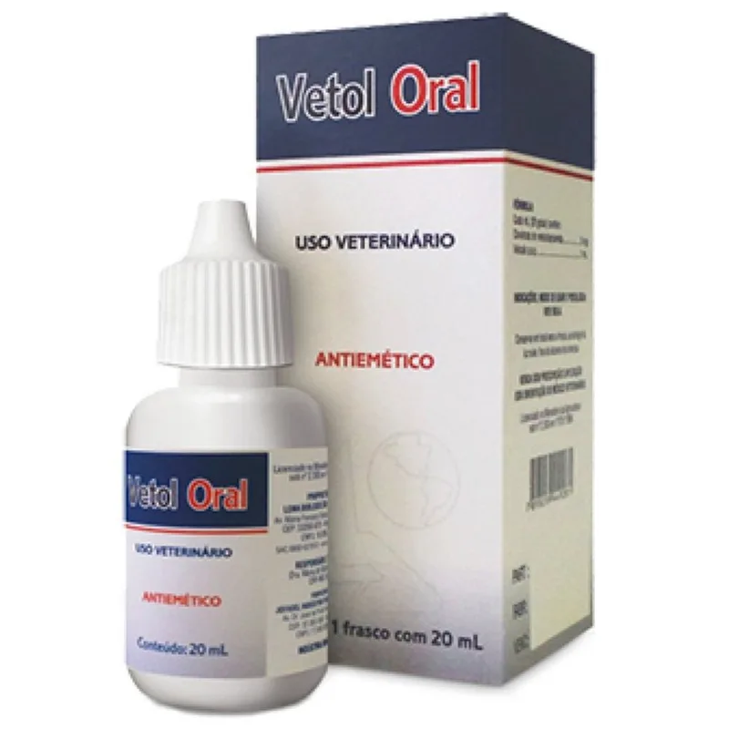 Vetol Solução Oral Lema Antiemético para Cães e Gatos 20 ml