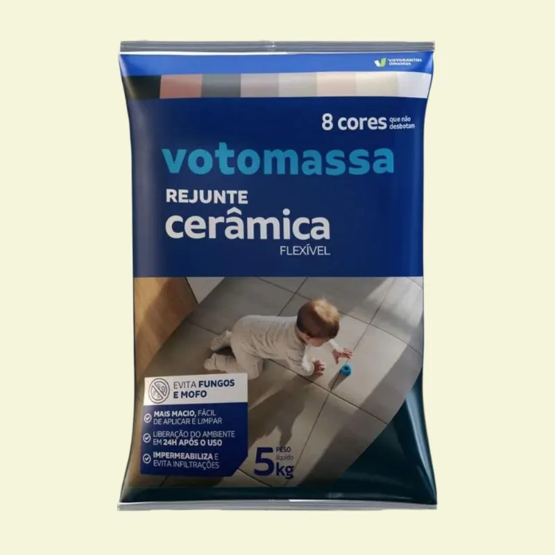 Rejunte Flexível Cerâmica 5kg Votomassa Rejunte Flexível Cerâmica Bege 5kg Votomassa