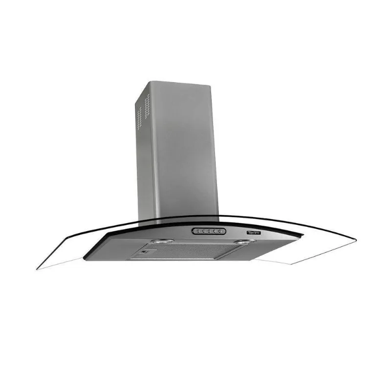 Coifa Vidro Curvo Parede Inox 75cm-5 Bocas Terim 220V