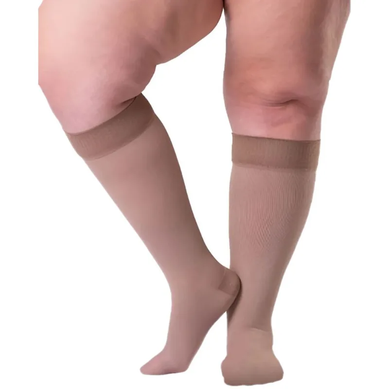 Meia 3/4 Reduce Sigvaris 30-40 mmHg Fechada Bege XG3