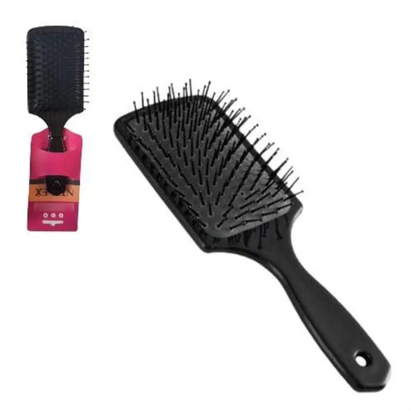 Escova De Cabelo Quadrada Almofadada Raquete Ntflex 3485