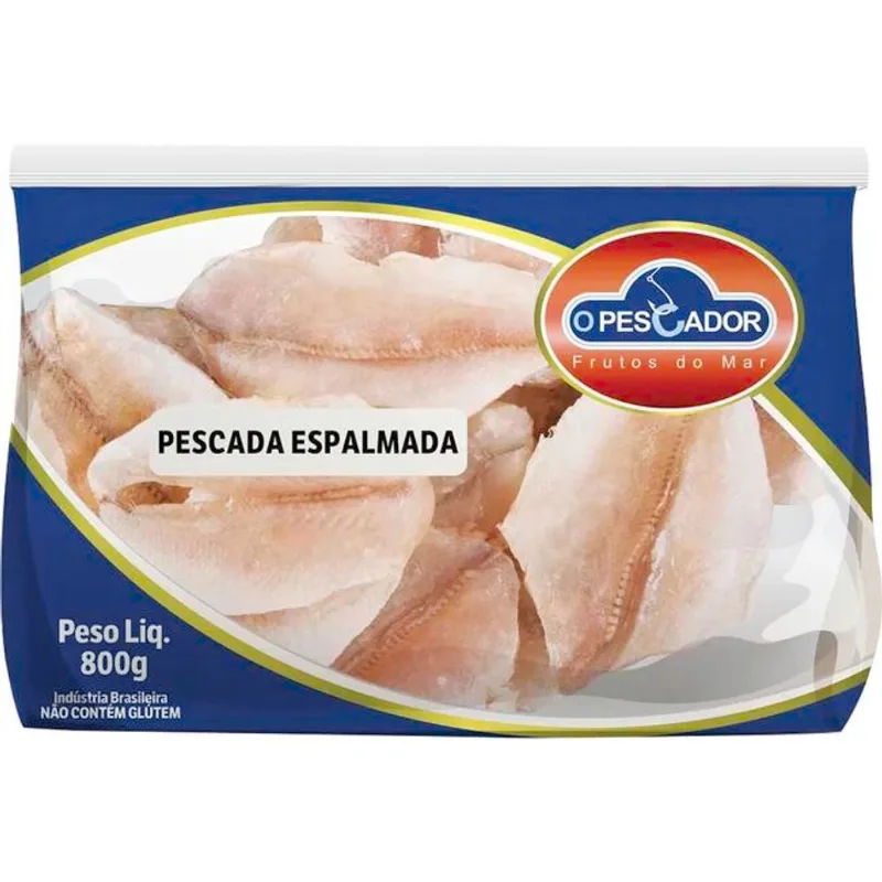 Peixe Pescada Espalmada Pescador Congelado 800g