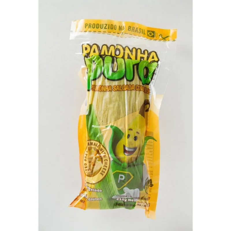 Pamonha Salgada com Queijo Pamonha Pura Pacote 210g