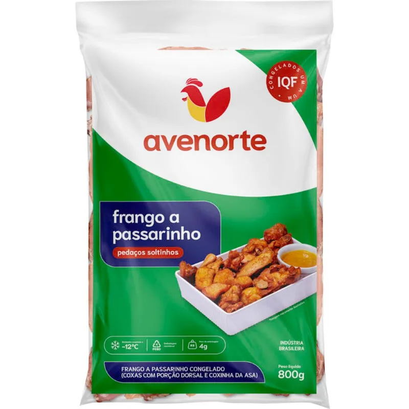 Frango a Passarinho IQF Avenorte Congelado 800g